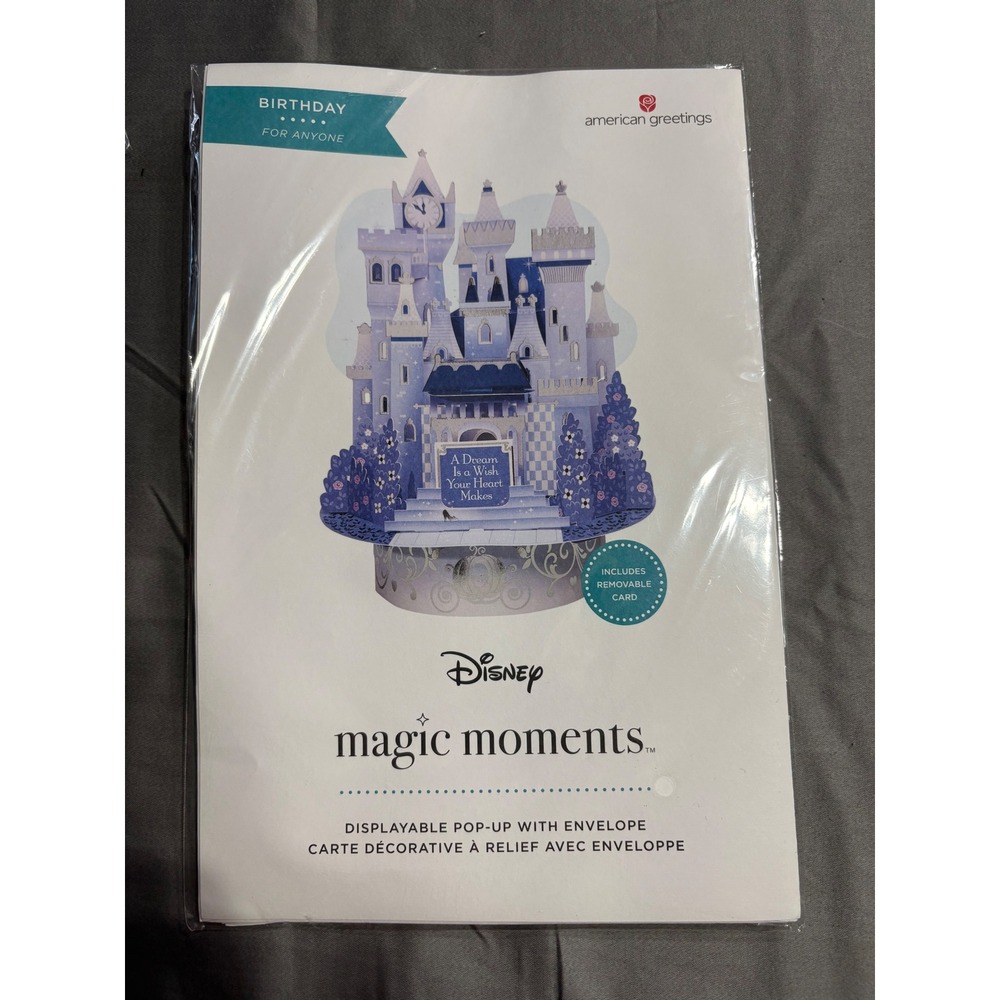 Disney Magic Moments Pop Up Birthday Card Cinderella Castle American‎ Greetings
